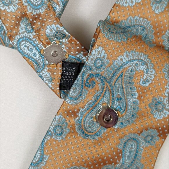 Paisley Ascot - Formal Neck Tie Scarf - Eco Scarf - Ascot Tie - Wedding Ascot - Picture 2 of 7